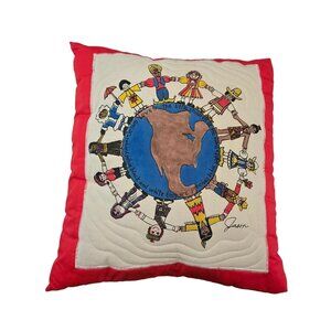Vintage 1979 Shelley & Mom "Jesus‎ Loves the Little Children" Throw Pillow